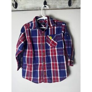 Boys US Polo Assn Plaid Button Down Shirt Size 4T